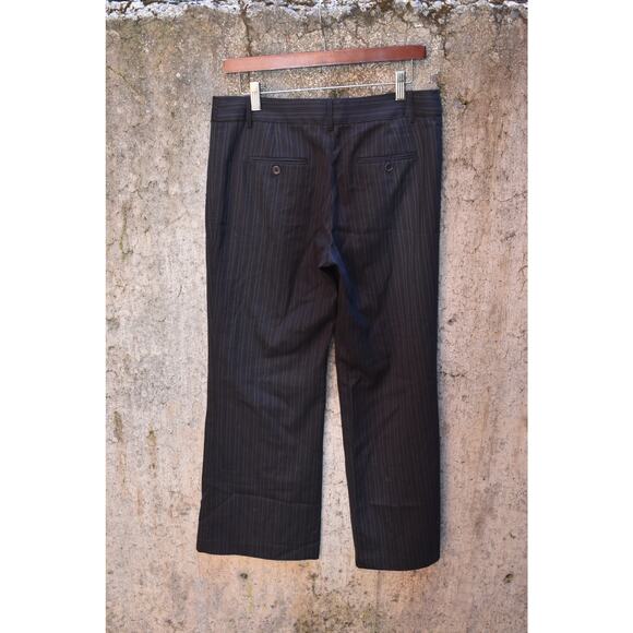 BCBGMAXAZRIA Women’s Black Pinstripe Wide Leg Trousers – Size 6 - Picture 2 of 4